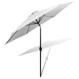 NNEVL Parasol Sand White 3m Steel Pole