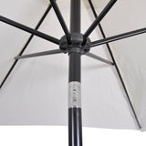 NNEVL Parasol Sand White 3m Steel Pole