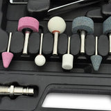 NNEVL 16 Piece 1/4" Air Die Grinder And Stone Kit Set