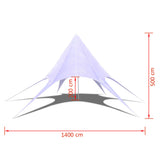 NNEVL Gazebo Hexagon Star Garden Pavilion 14m