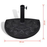 NNEVL Resin Half Round Parasol Base