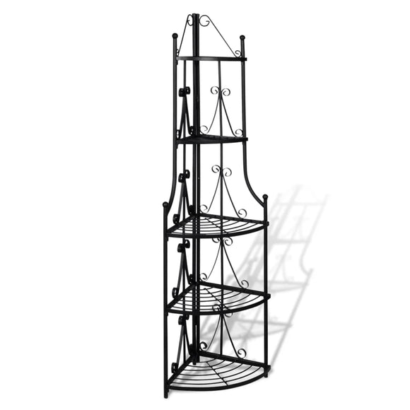 NNEVL Corner Plant Rack Black