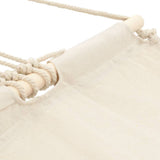 NNEVL Hammock with Bar 210 x 150 cm Cream