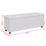NNEVL Storage Bench White Medium Size