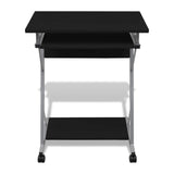 NNEVL Compact Computer Desk with Pull-out Keyboard Tray Black