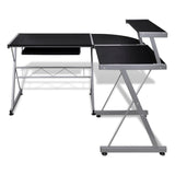 NNEVL Computer Desk Workstation With Pull Out Keyboard Tray Black