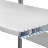 NNEVL 2 Piece Computer Desk with Pull-out Keyboard Tray White
