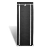 NNEVL Fabric Shoe Cabinet with Cover 162 x 57 x 29 cm Black