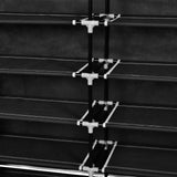 NNEVL Fabric Shoe Cabinet with Cover 115 x 28 x 110 cm Black