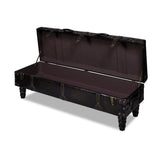 NNEVL Long Storage Bench Brown MDF and Leather