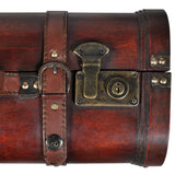 NNEVL Wooden Treasure Chests 2 pcs Vintage Brown