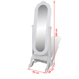 NNEVL Free Standing Mirror White Adjustable