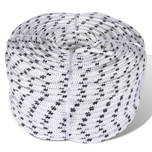 NNEVL Braided Rope Coil Boat Line Polyester 8 mm x 50 m