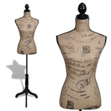 NNEVL Ladies Bust Display Bust Brown Black Jute Female Dressmakers Dummy Mannequin Display