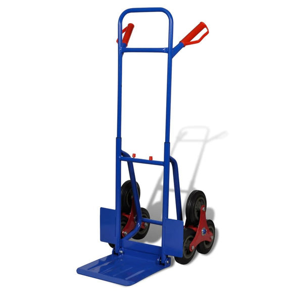 NNEVL Folding Sack Truck with 6 Wheels Blue