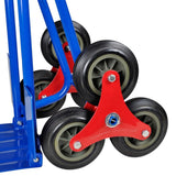NNEVL Folding Sack Truck with 6 Wheels Blue