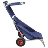 NNEVL Beach Trolley with Wheels Portable Foldable Blue