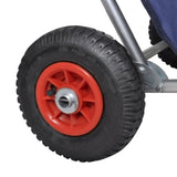NNEVL Beach Trolley with Wheels Portable Foldable Blue