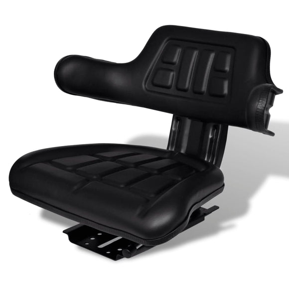 NNEVL Tractor Seat with Backrest Black