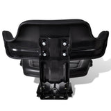 NNEVL Tractor Seat with Backrest Black