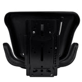 NNEVL Tractor Seat with Backrest Black