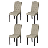 NNEVL Dining Chairs 4 pcs Camel Fabric