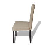 NNEVL Dining Chairs 4 pcs Camel Fabric