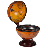 NNEVL Tabletop Globe Bar Wine Stand Eucalyptus Wood