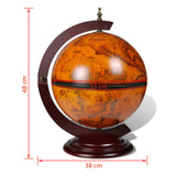 NNEVL Tabletop Globe Bar Wine Stand Eucalyptus Wood