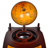 NNEVL Globe Bar Wine Stand Eucalyptus Wood Freestanding
