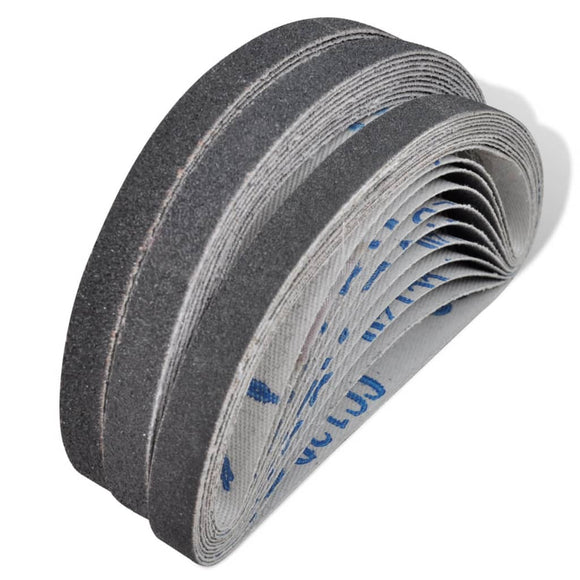 NNEVL Airpress Pneumatic Sand Belts 30 Pcs 10 x grit 60. 10 x grit 80. 10 x grit 120 10mm x 330 mm