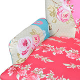 NNEVL French Chair with Patchwork Design Fabric