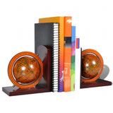 NNEVL Bookstand World Map Globe Bookend Classic A Pair