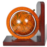 NNEVL Bookstand World Map Globe Bookend Classic A Pair