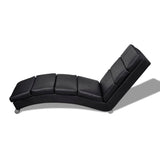 NNEVL Chaise Longue Black Faux Leather