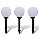 NNEVL Garden Path Solar Ball Light LED 20cm 3pcs with Ground Spike