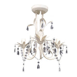 NNEVL Crystal Pendant Ceiling Lamp Chandelier Elegant White