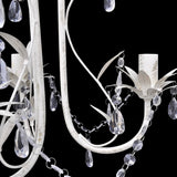 NNEVL Crystal Pendant Ceiling Lamp Chandelier Elegant White