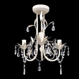 NNEVL Crystal Pendant Ceiling Lamp Chandelier Elegant White