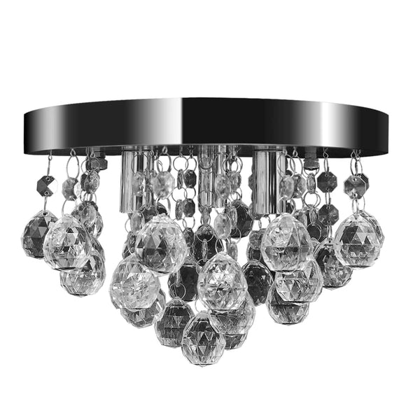 NNEVL Pendant Ceiling Lamp Crystal Design Chandelier Chrome