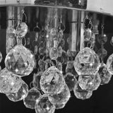 NNEVL Pendant Ceiling Lamp Crystal Design Chandelier Chrome