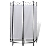 NNEVL 4-Panel Room Divider Privacy Folding Screen White 160 x 180 cm