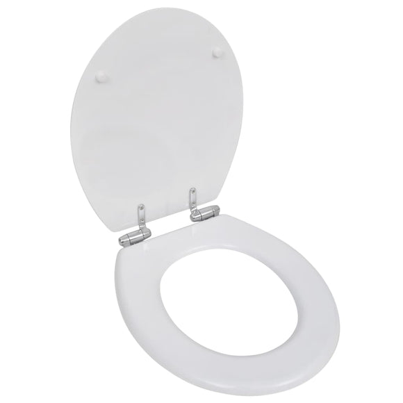 NNEVL Toilet Seats with Soft Close Lids MDF White