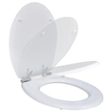 NNEVL Toilet Seats with Soft Close Lids MDF White