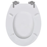 NNEVL Toilet Seats with Soft Close Lids MDF White