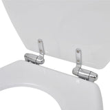 NNEVL Toilet Seats with Soft Close Lids MDF White