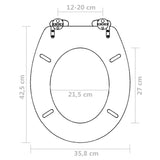 NNEVL Toilet Seats with Soft Close Lids MDF White