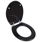 NNEVL Toilet Seats with Soft Close Lids MDF Black