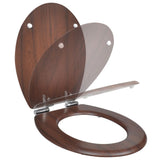 NNEVL WC Toilet Seat MDF Soft Close Lid Simple Design Wood