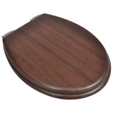NNEVL WC Toilet Seat MDF Soft Close Lid Simple Design Wood